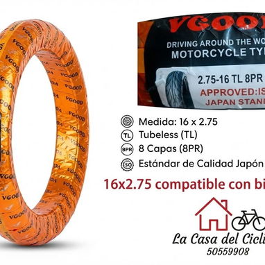 💥Gomas - 18×25064×355,14×90/80,14×90/90,14×2.50,18×2.50,18×2.75,16×2.50,16×3.50,,12×4.00 y 4.50,14×2.50,10×3.50 - 9/10