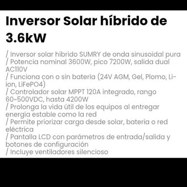 INVERSOR SOLAR HIBRIDO - Img 123704127