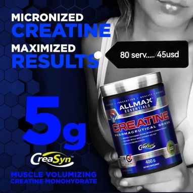 40usd Creatina ALLMAX 80serv... 400gr 56799461 - Img 65669480