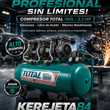 Compresor Aire 💨 TOTAL 100 y 50 Ltrs - Img 123379002
