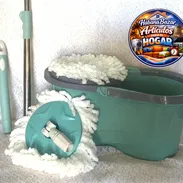 🧹💦 FREGONA CON EXPRIMIDOR DE METAL – CUBETA CON RUEDAS, MOPA DE REPUESTO – 12 800 CUP - Img 55650199