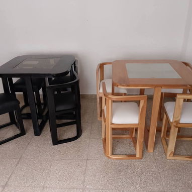 Juegos de comedor de madera y banquetas FlexConfort - 6/10