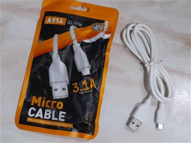 Cables con carga rápida y datos para iPhone, Tipo C y V8 de un metro de largo - Img 65820193