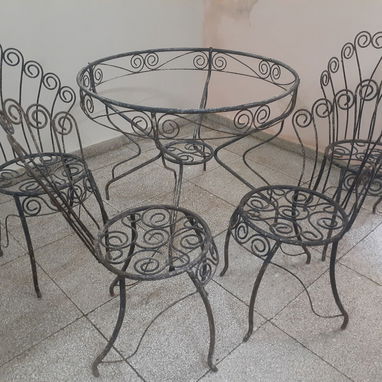 Juego de comedor de hierro - Img 120931818
