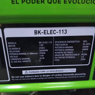 GANGAAA !!!! ✅✅Plantas eléctricas NUEVA 0 KM   👌SIRVEN PARA ADAPTAR A GAS...3000 W🟢 🏷️Marca !!BRICKELL!!   Motor 4 ti - 3/6