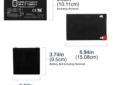 12 V 12 Ah F2 Scooter Batería sustituye a la batería Panasonic LC-RA1212P – Mighty Max marca producto   53828661 - Img main-image