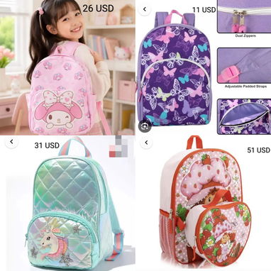 🎒 📚MOCHILAS Y SET DE MOCHILAS PARA NIÑAS🇺🇲ALTA GAMA COMPRADO EN USA - 4/6