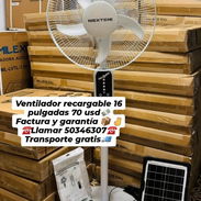 Ventilador solar recargable - Img 55890984