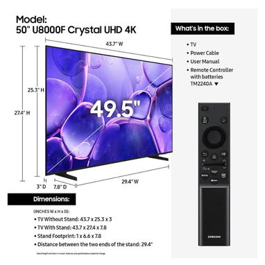Samsung 50” Crystal UHD 4K ( U8000F ) última serie8 ( 2025 ) - Img 110889531
