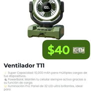 Ventilador recargable T11 10mil mAh - Img 56422293