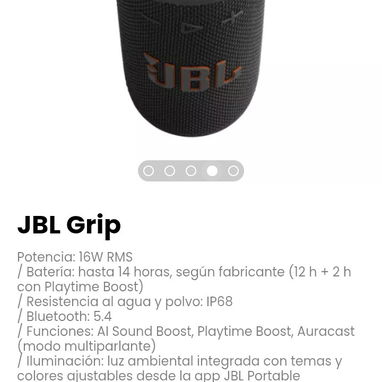 JBL Grip. Incluye: cable de carga USB-C - 3/4