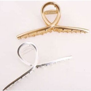 Pellizco de Metal color plateado con perla blanca 12. 5 cm Grande - Img 125118089