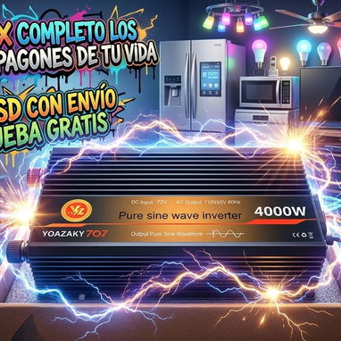INVERSORES DE 72 a 110 V potencia 4000 w para dar corriente e iluminar todo el hogar⚡🏠⚡🏠⚡ - Img 116214436