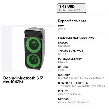 BOCINAS VARIAS - 5/5