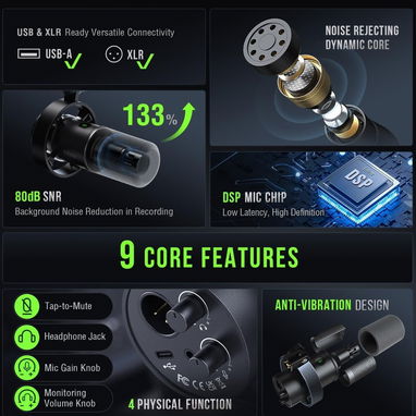 Micrófono con brazo metálico FIFINE K688. Dinámico USB/XLR 🎧🎮🌐 $92.76 - 2/8
