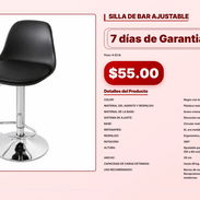 SILLA DE BAR AJUSTABLE . - Img 56933665