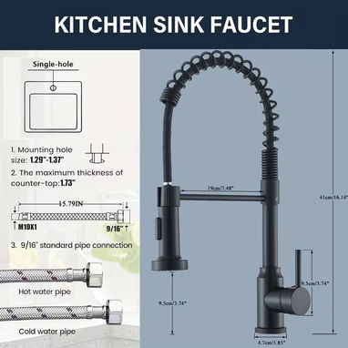MEZCLADORA MONOMANDO PARA COCINA | MESCLADORA | LLAVE PARA FREGADERO | MEZCLADORA PARA FREGADORA | GRIFO | LLABE | COSIN - Img 119871951