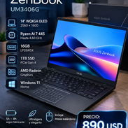 Nueva ASUS ZenBook UM3406G Jade Black | OLED 14” | Ryzen AI 7 | 16GB | 1TB SSD | $890 Transporte gratis - Img 57797165