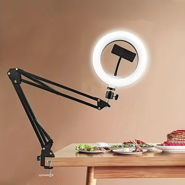 Anillo de Luz LED con Brazo Flexible y Soporte para Teléfono - Img 126199417