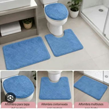 Juego de 3 alfombras de baño antideslizante - 4/10