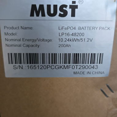 🚧 Bateria Para Sistema Solar Marca Must 10Kwh 51.2v  200Ah 🚧 - 2/2