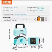 *Plancha de gorras VEVOR* * Con control de tiempo ⏱️ y temperatura 🌡️ digitales. * Excelente opción para agilizar y h - Img 54939529