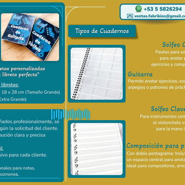 🎶 ¡Libretas y Cuadernos Musicales Personalizados! 🎼 - 5/10