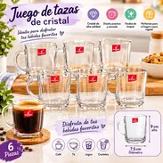 Juego de 6 tazas de cristal de 9 cm (DH) - Img 58113102