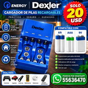 Cargador Dexler recargas tus pilas AA, AAA y 9V. - Img 57921330