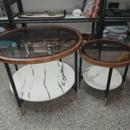 Mesa de centro con vidrio 2 piezas (mon) - Img 56734437