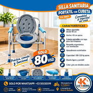 SILLA SANITARIA PORTÁTILES CON CUBETA CH-0801 | 80 USD - Img 58286694