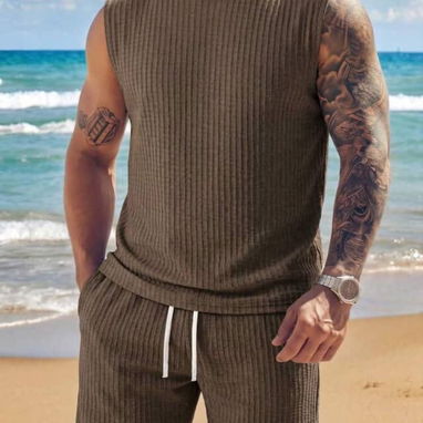 Conjunto de short y desmangado de hombre🩳👕 - Img 125337660