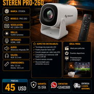 📹 MINI 📹 PROYECTOR STEREN PRO - 260. MENSAJERÍA CON FACTURA Y GARANTÍA. 📲 54833699 - Img 56189263