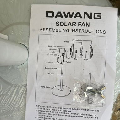 Ventilador Recargable dawang con panel de 20 watss - Img 126172502