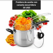Freidora de aceite con canasta escurridora - Img 56741265