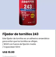 Fijador de tornillos 243. Nuevo - Img 50208778