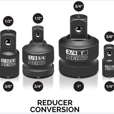 Neiko 30223A Juego de adaptador y reductor de impacto 8 piezas 🌐 Para destornillador, taladro y trinquetes - 4/8