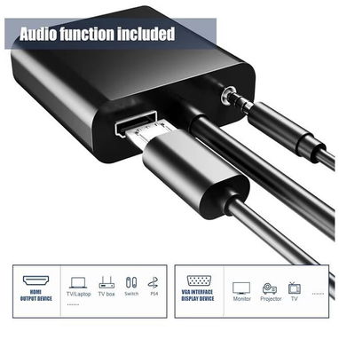 Adaptador HDMI a VGA chapado en oro (hombre a hembra) - Img 123339802