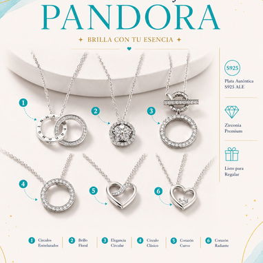Cadenas + Dije Pandora copia 1x1 plata s925 - Img 124206195