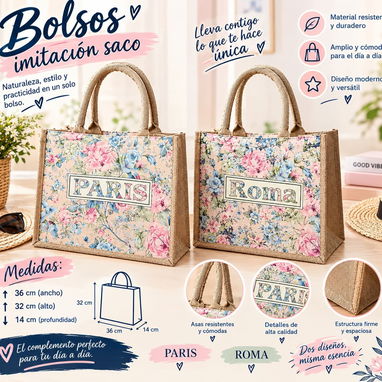 Bolsos imitación saco buena capacidad no tienen zipper  8 USD - 2/3