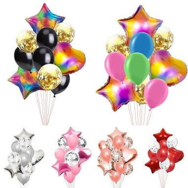 Fiesta, Cumpleaños, Globos, Confeti, Cortina, Manteles - Img 115163272