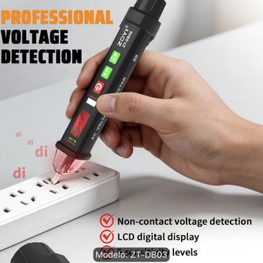 Medidor de voltaje sin contacto. Ideal para electricistas y para tenerlo en casa - 3/4