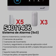 !!Sistema de Alarma (5x3) Alarma inalambrica, sonido fuerte / 5 sensores de puertas / 3 sensores de movimiento!! - Img 45514558