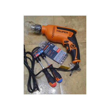 COMBO TRUPER: TALADRO PERCUTOR ATORNILLADOR 650W + JUEGO DE BARRENAS + DESTORNILLADORES - Img 123106859
