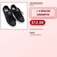 Tenis Fashion Negros Calzado No.41 Tenis Negros Número 41 Fashion Tenis Fashion Color Negro Talla No.41 VPT-0016 - Img 57967967