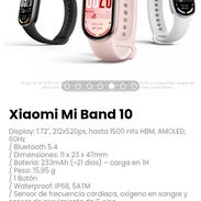 Xiaomi Mi Band 10. Versión global. En blanco, rosa y negro - Img 53431805