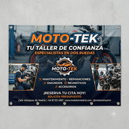 Cartel en lona para taller moto - Img 57199490