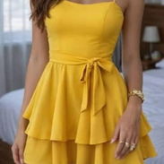 Vestido con lazo corte princesa de vuelo - Img 55826065