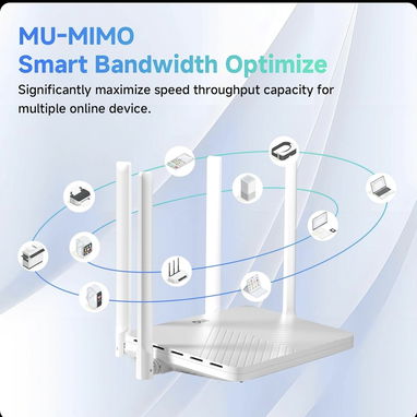 Router WiFi DBIT AC1200 Doble Banda Mesh Gigabit con 4 Antenas y WPA3 T18-21K/ 63142460 - 3/4