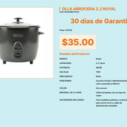 Arrocera Royal 2.2L Incluye Cuchara y Taza, Arrocera Royal 2.2L Incluye Taza Medidora Plástica VPT#-0497 - Img 55672465